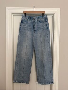 BANANA REPUBLIC pintuck wide leg jeans size 31
